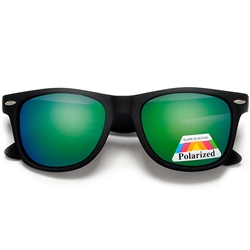 Polarized Colorful Mirrored Lens Classic Wayfarer Sunglasses