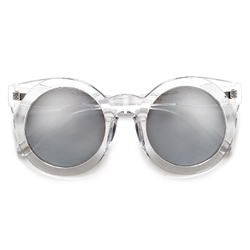 Bold Retro Inspired Round Cat Eye Sunglasses
