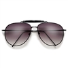 Super Chic Flat Lens Outdoorsman Aviator Sunglasses
