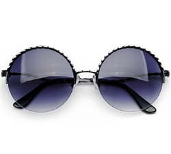 Round Metal Designer Sunglasses#8725