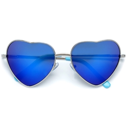 Metal Revo Heart Shape Frame Sunglasses#8748