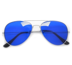Colorful Lens Classic Tear Drop Aviator Sunglasses