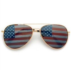 US Flag Aviator Sunglasses