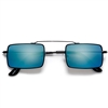 Ultra Slim Light Weight Metal Rectangular Lens Single Brow Bar Frame Hipster Fashion Sunglasses