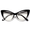 Super Cateyes Vintage Inspired Fashion Mod Chic High Pointed OMB Sunglasses