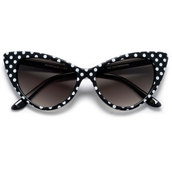 50s Inspired Polka Dot Cat Eye Sunglasses