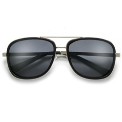 Vintage Motorcycle Style Sunglasses with Side Cup Frame