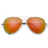 Polarized Classic Aviator with Colorful Reflective Lens Sunglasses
