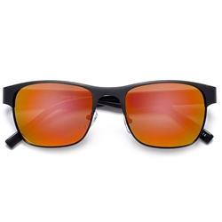 Modified Full Metal Horn Rimmed Colorful Revo Lens Stylish Wayfarer Sunglasses