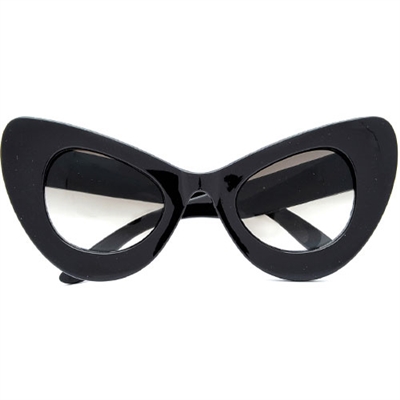 Black Women's Oversize Bold Thick Frame Cat Eye Cateye Sunglasses Free Case S178 