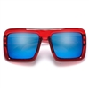 The Mogul Large Oversized Square Frame Bright Colorful Sunglasses